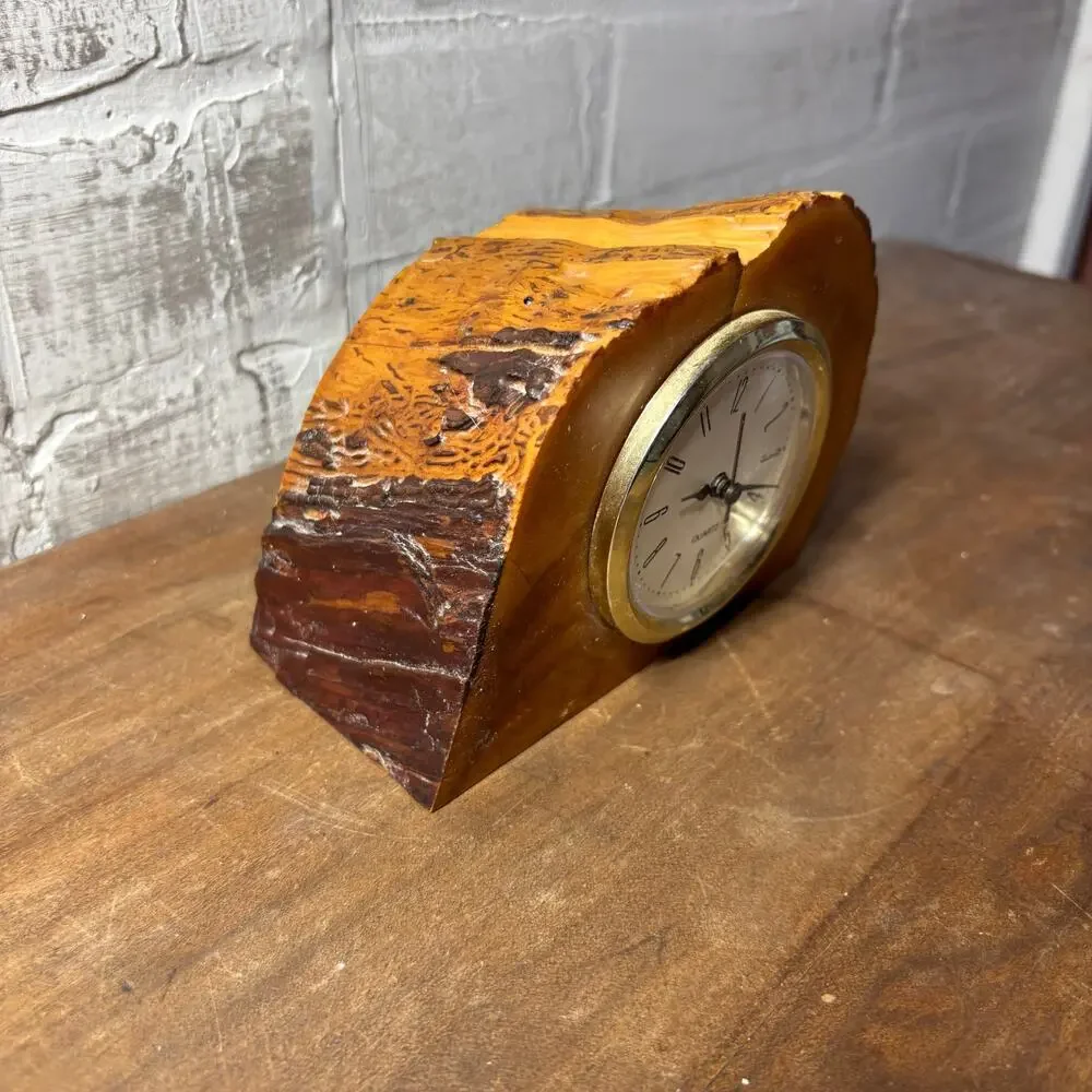 Live Edge Wood Mantel Clock